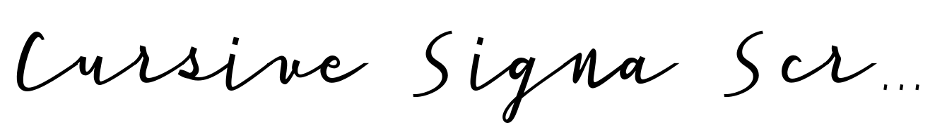 Cursive Signa Script Semi Bold Oblique